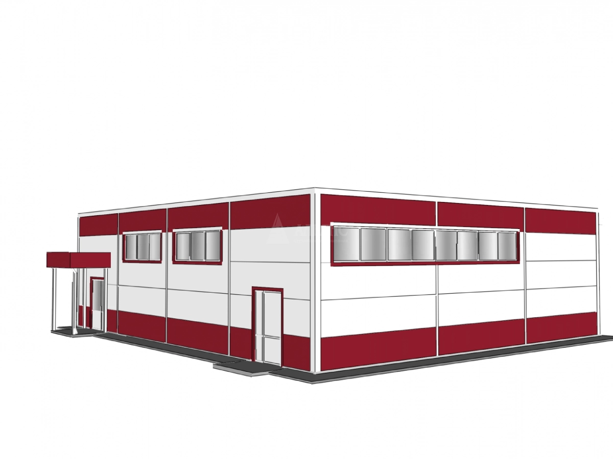 3D визуализация Магазин из сэндвич-панелей - фото 6