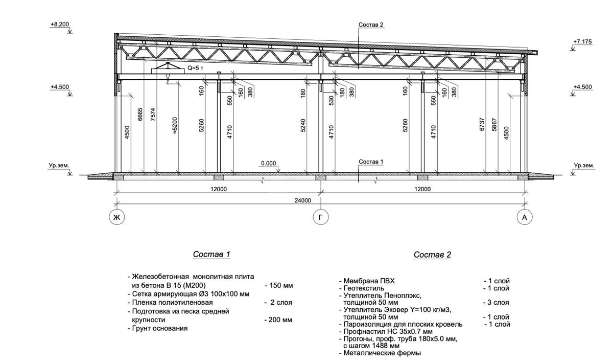 Планировка Ремонтно-механическая мастерская из сэндвич-панелей -  фото 3
