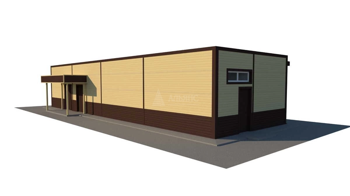 3D визуализация Магазин из сэндвич-панелей - фото 9