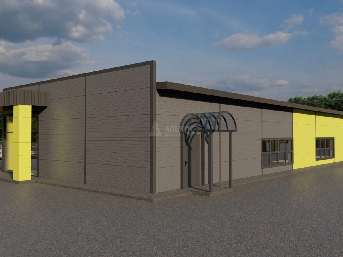 3D визуализация Магазин из сэндвич-панелей - фото 15