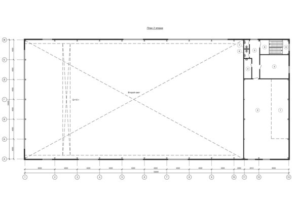Планировка Производственное здание из сэндвич-панелей -  фото 2