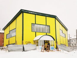  Торгово-офисный центр из сэндвич-панелей, построенная компанией Альянс -  Торгово-офисный центр,  Торгово-офисный центр из сэндвич панелей