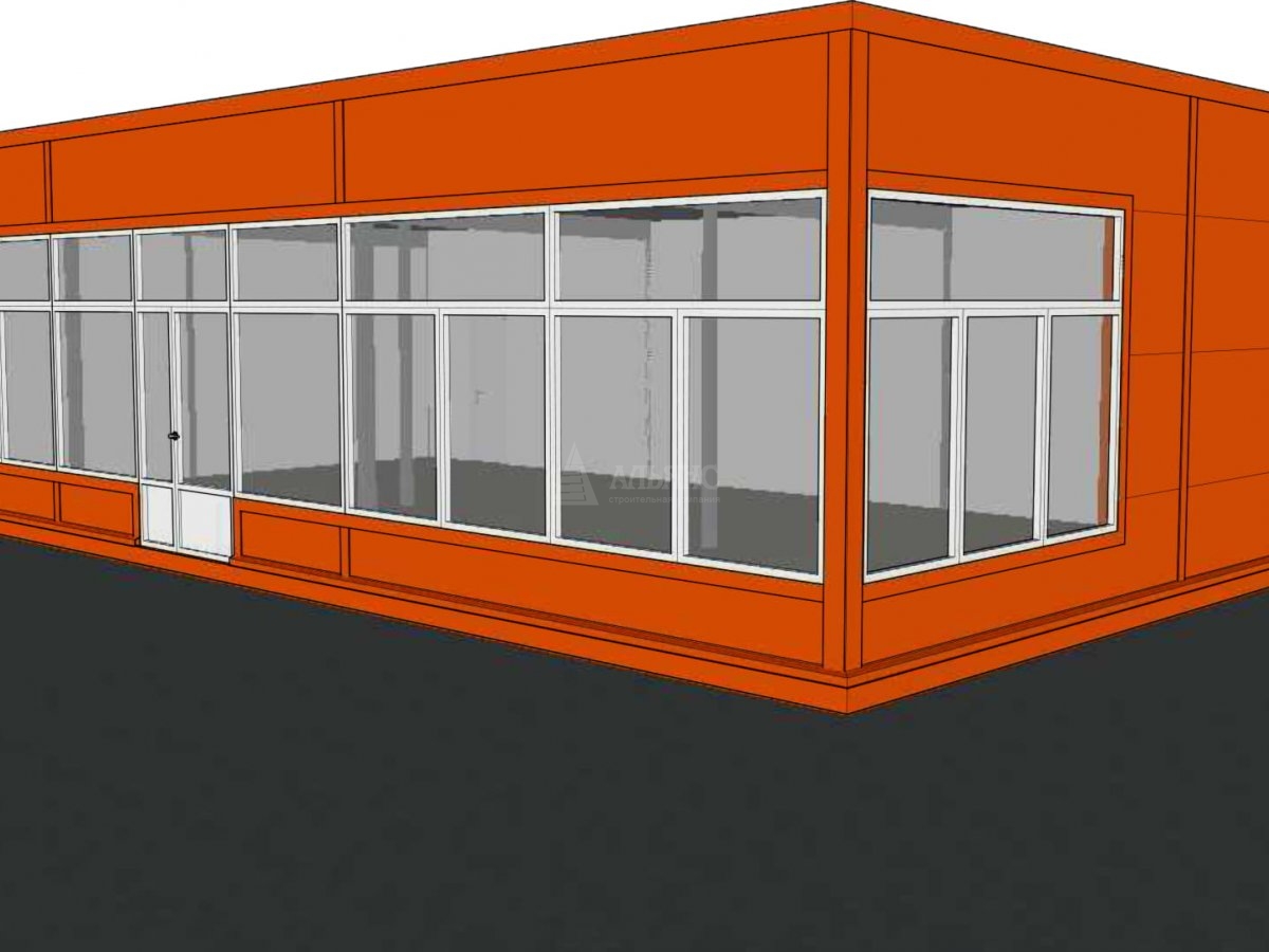 3D визуализация Проект павильона из сэндвич-панелей - фото 8