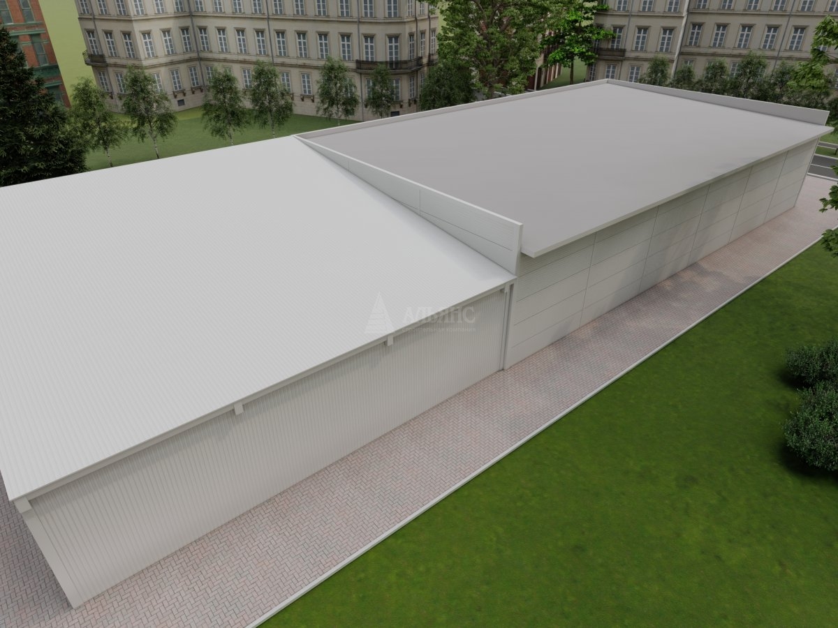 3D визуализация Магазин из сэндвич панелей с холодным складом - фото 6